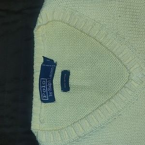 Yellow Cotton Polo sweater vest
